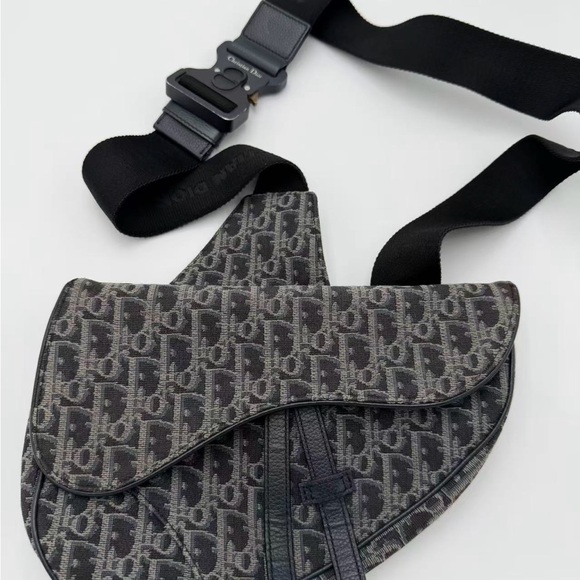 Dior Other - Dior Black and Gray Patterned Belt Bag